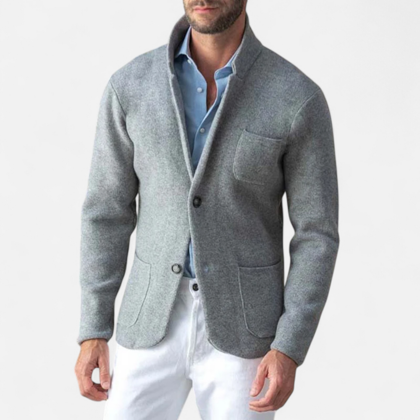 Men's Retro Wool Stand-Collar Jacket