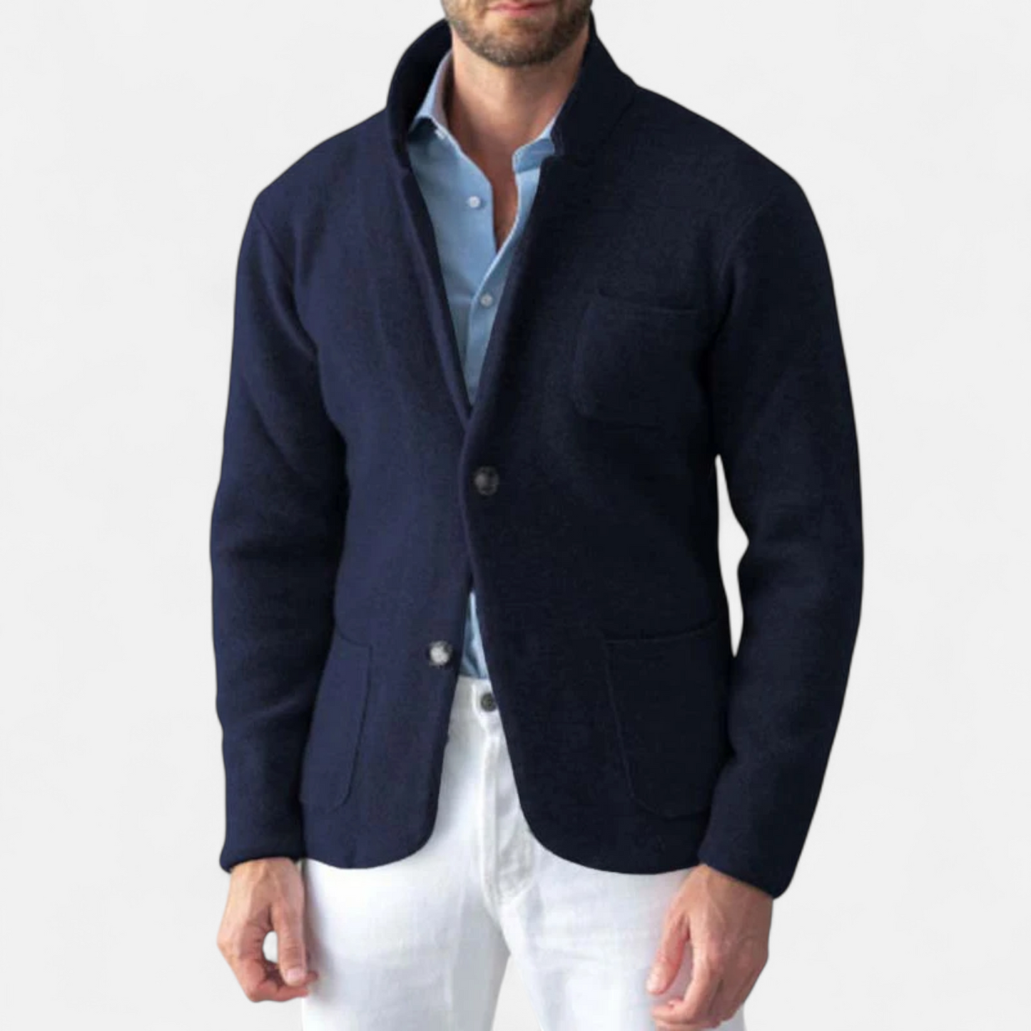 Men's Retro Wool Stand-Collar Jacket