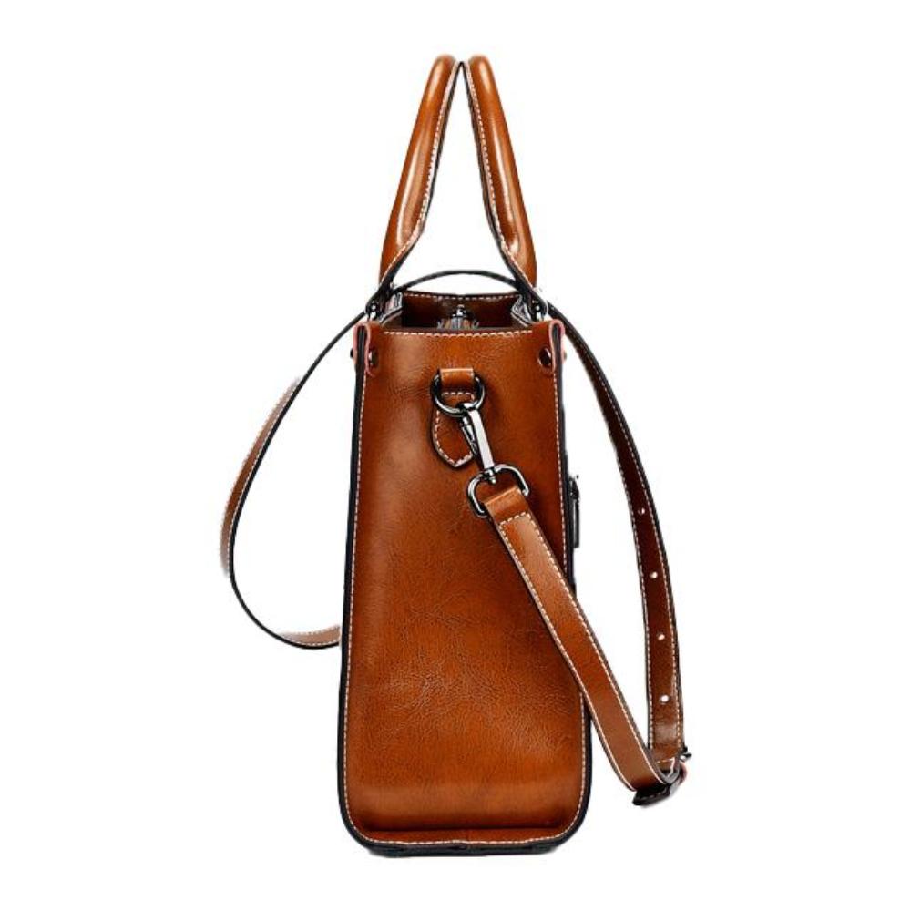 Sally - Structured Leather Handbag - Samberule