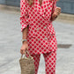 Fashion Casual Printed Suit Two-Piece Set - Samberule