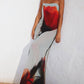 Abstract Tulip Print Vacation Slip H-Line Maxi Dress