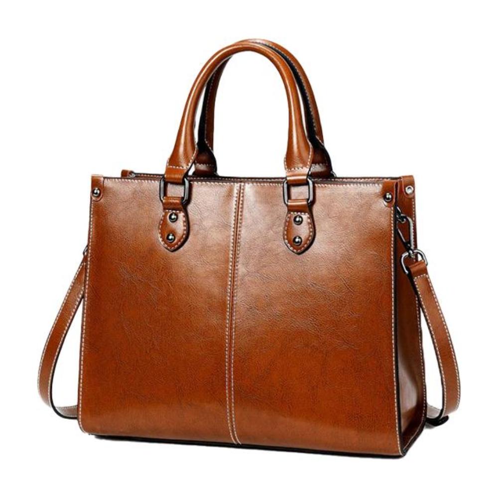 Sally - Structured Leather Handbag - Samberule