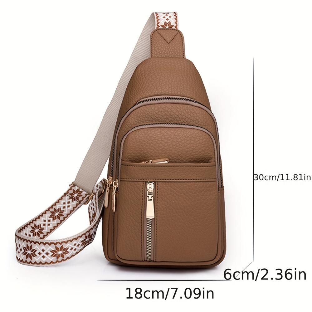 Margaret - Vegan Leather Sling Crossbody Bag - Samberule