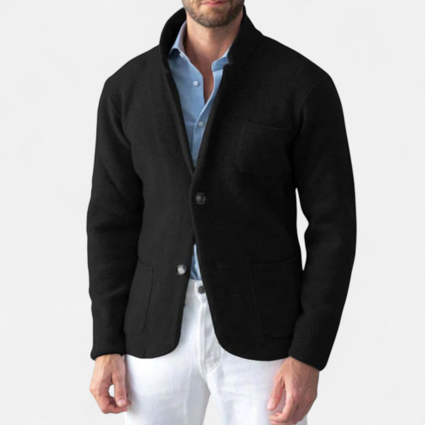 Men's Retro Wool Stand-Collar Jacket