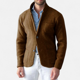 Men's Retro Wool Stand-Collar Jacket