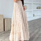 Flower Decor Pretty A-Line Layered Loose Maxi Dress
