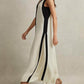 Colorblock Reversible Style A-Line Maxi Dress