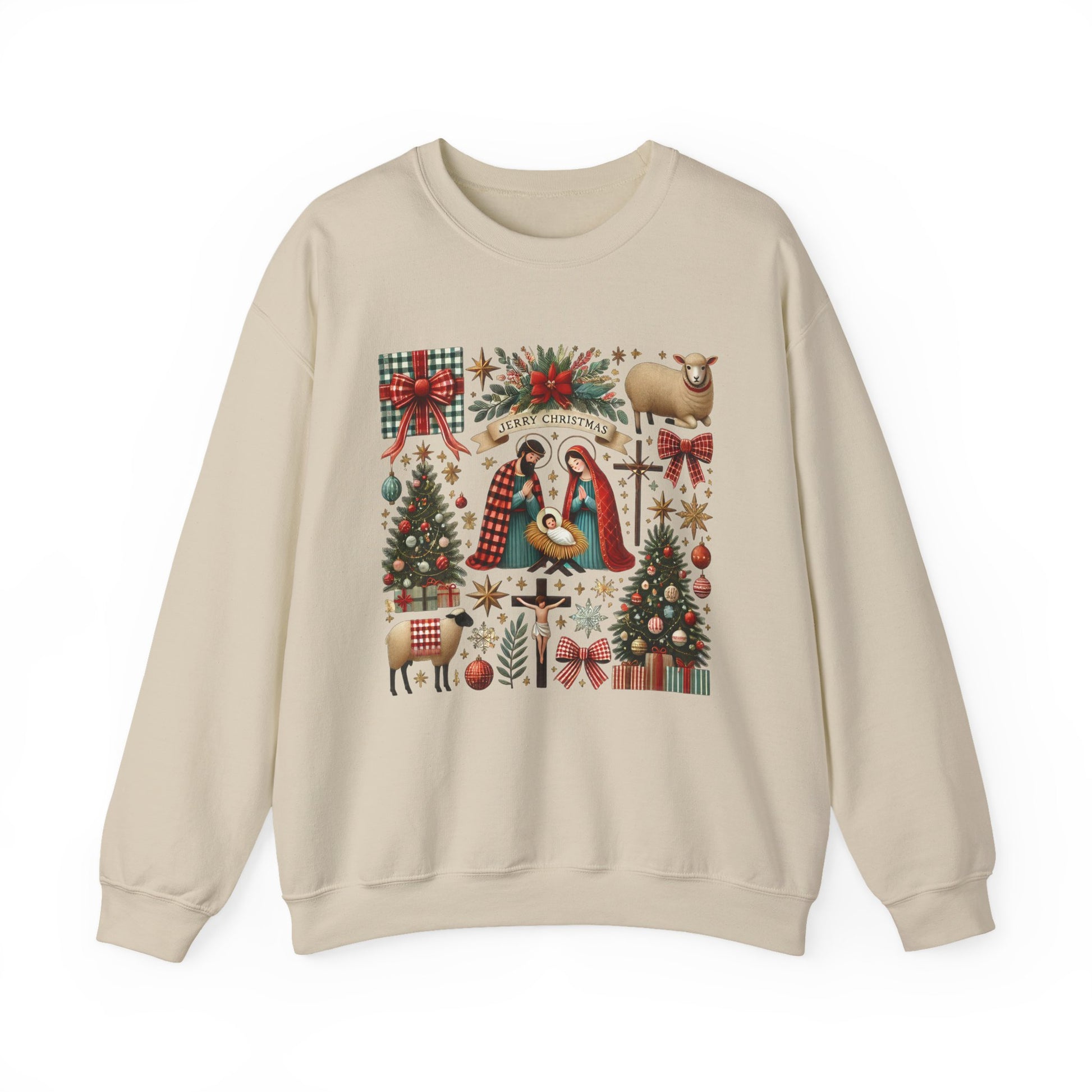 Coquette Jesus Christmas Crewneck Sweatshirt - Samberule