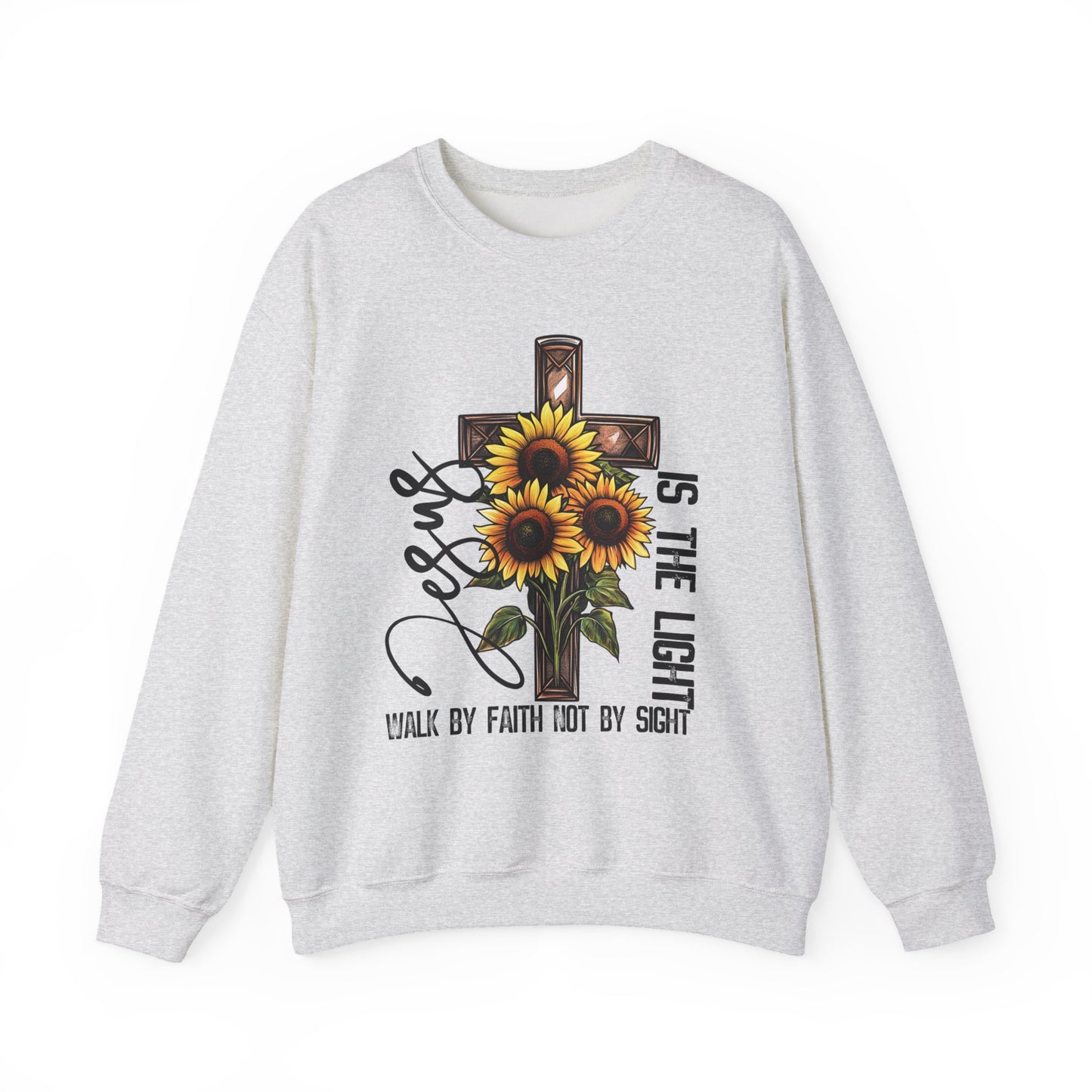"Jesus Is The Light" Faith Crewneck Sweatshirt