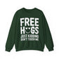 "Free Hugs Just Kidding Don't Touch Me" Sarcasm Crewneck Sweatshirt