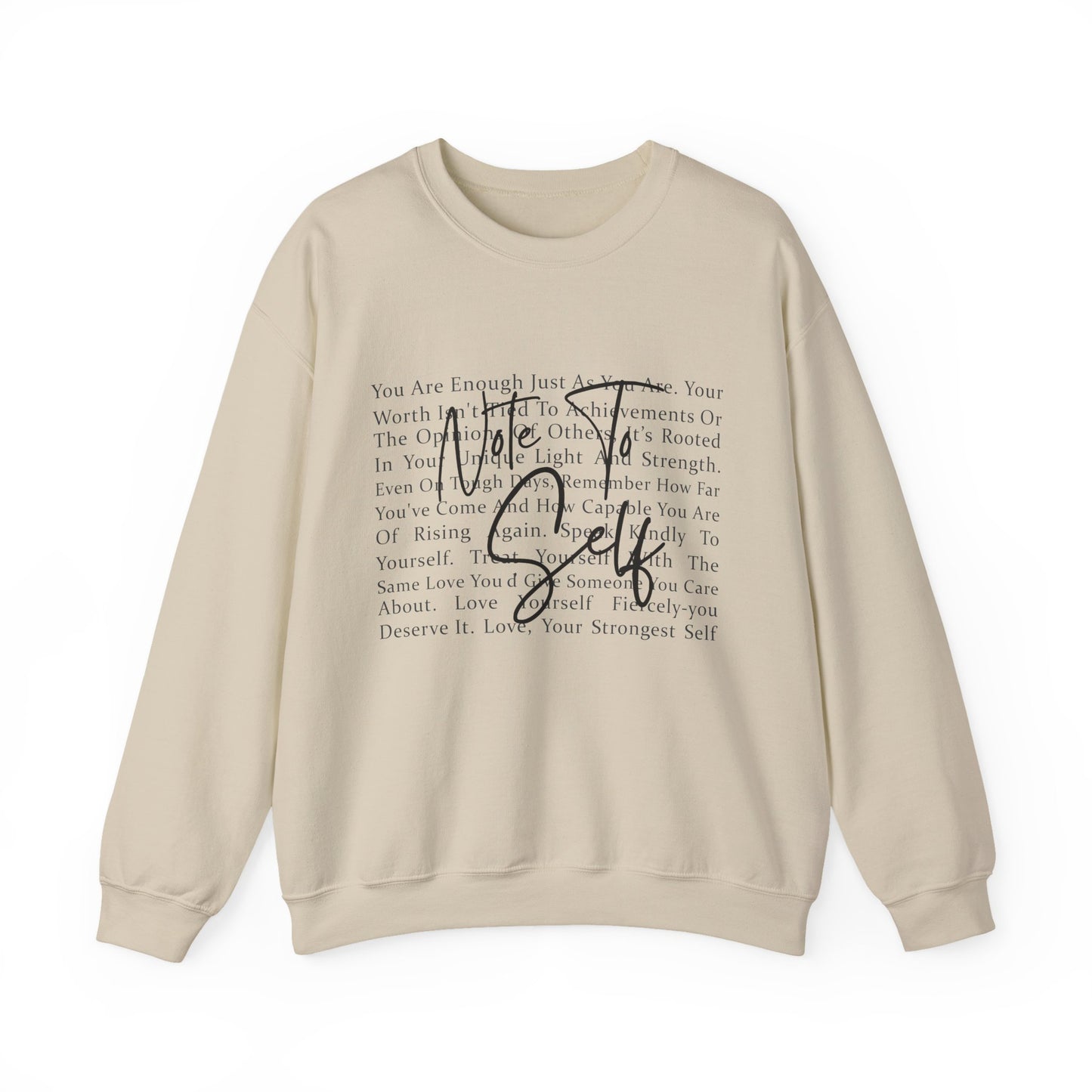 Inspirational Note Self-Love Mental Health Crewneck Sweatshirt