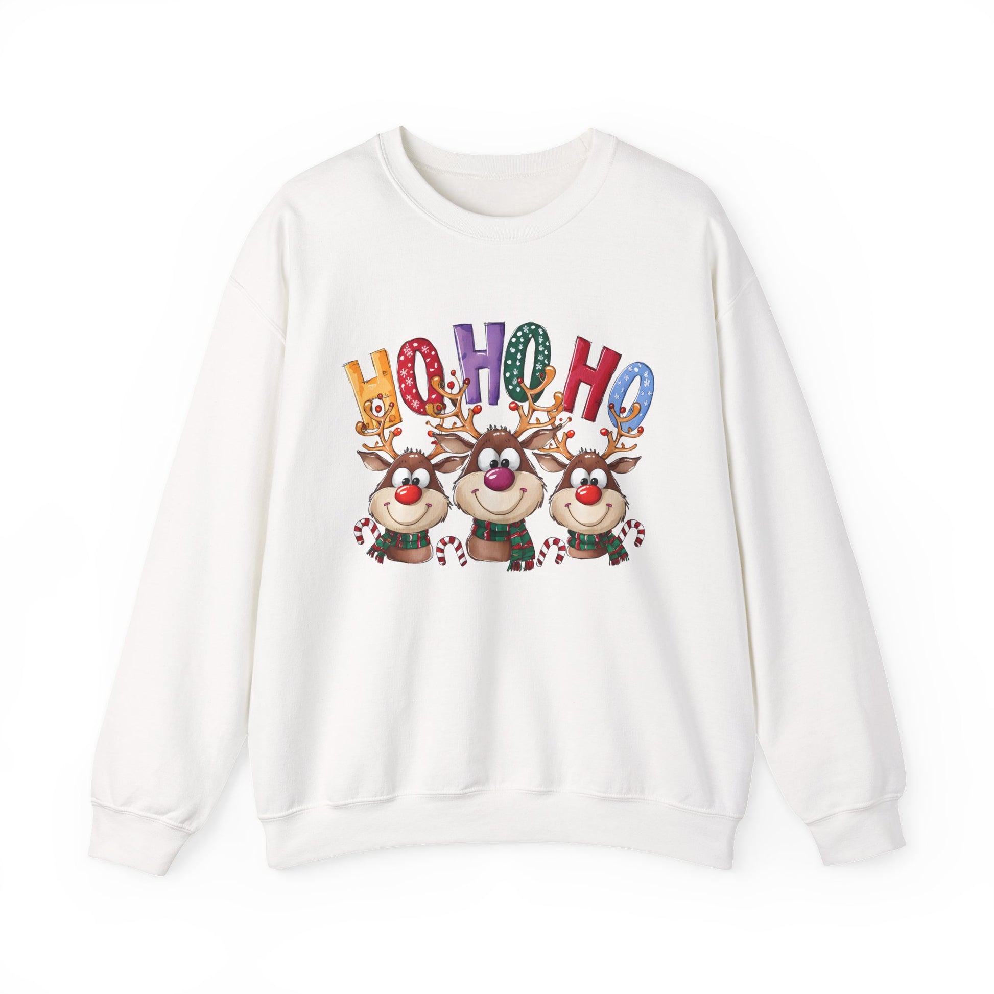 Ho Ho Ho Reindeer Christmas Crewneck Sweatshirt - Samberule