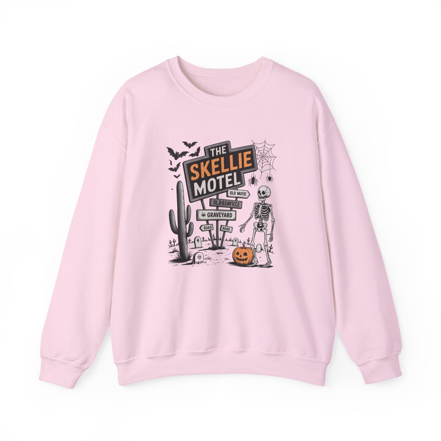 Skeleton Motel Halloween Crewneck Sweatshirt - Samberule