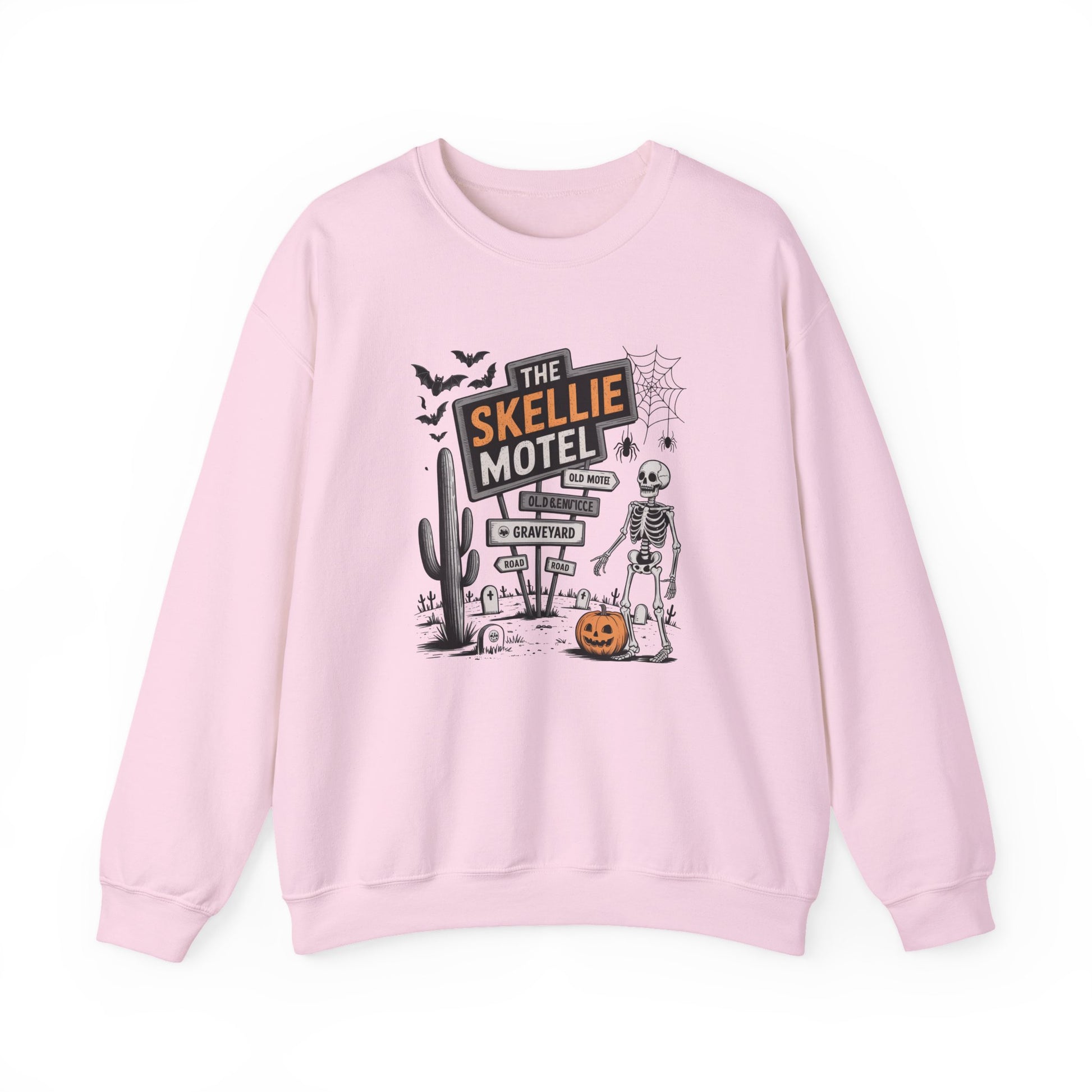 Skeleton Motel Halloween Crewneck Sweatshirt - Samberule