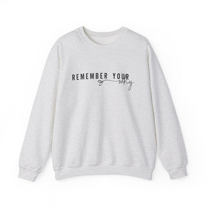 Remember Your Why Motivational Crewneck Sweatshirt