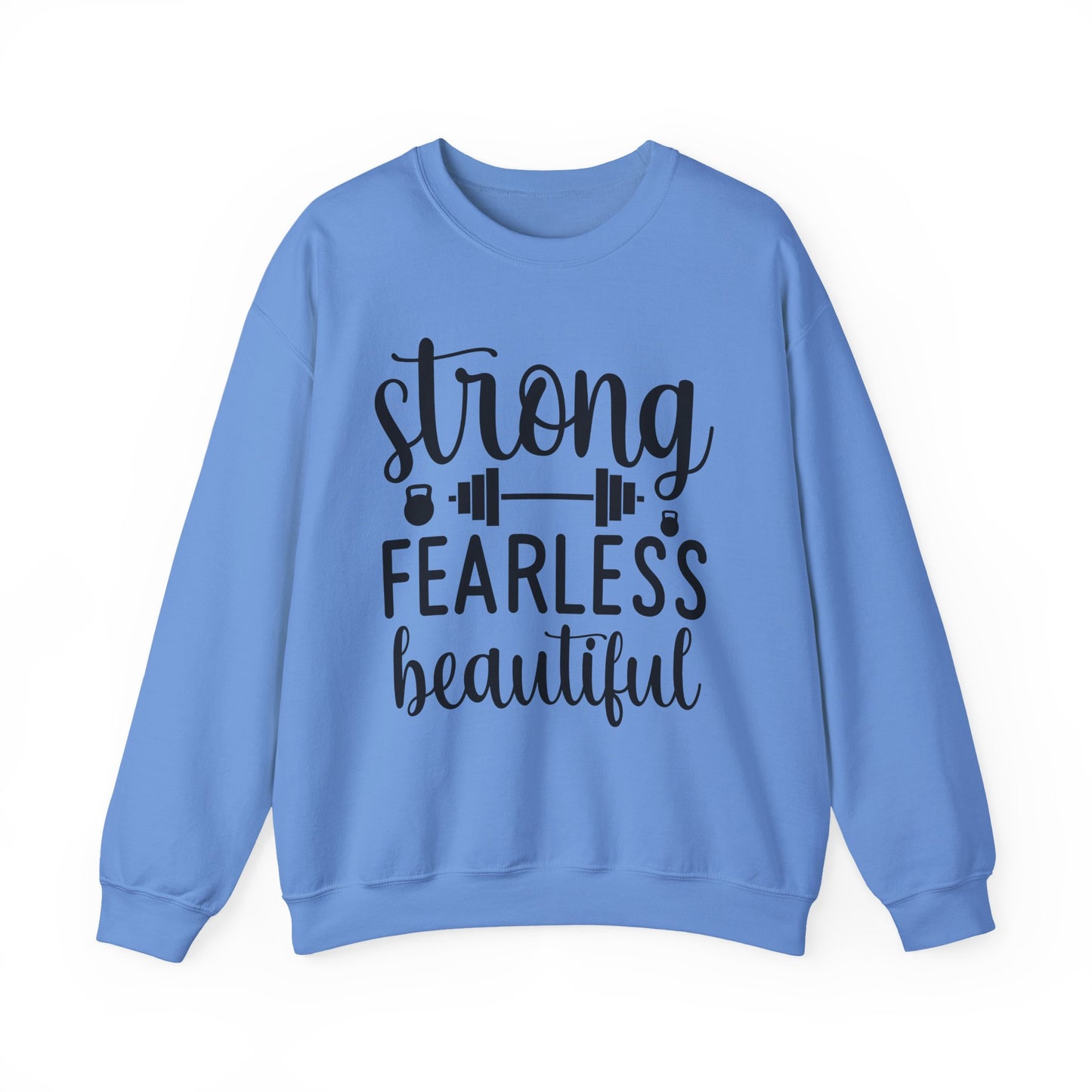 Strong Fearless Beautiful Strength Gym Crewneck Sweatshirt