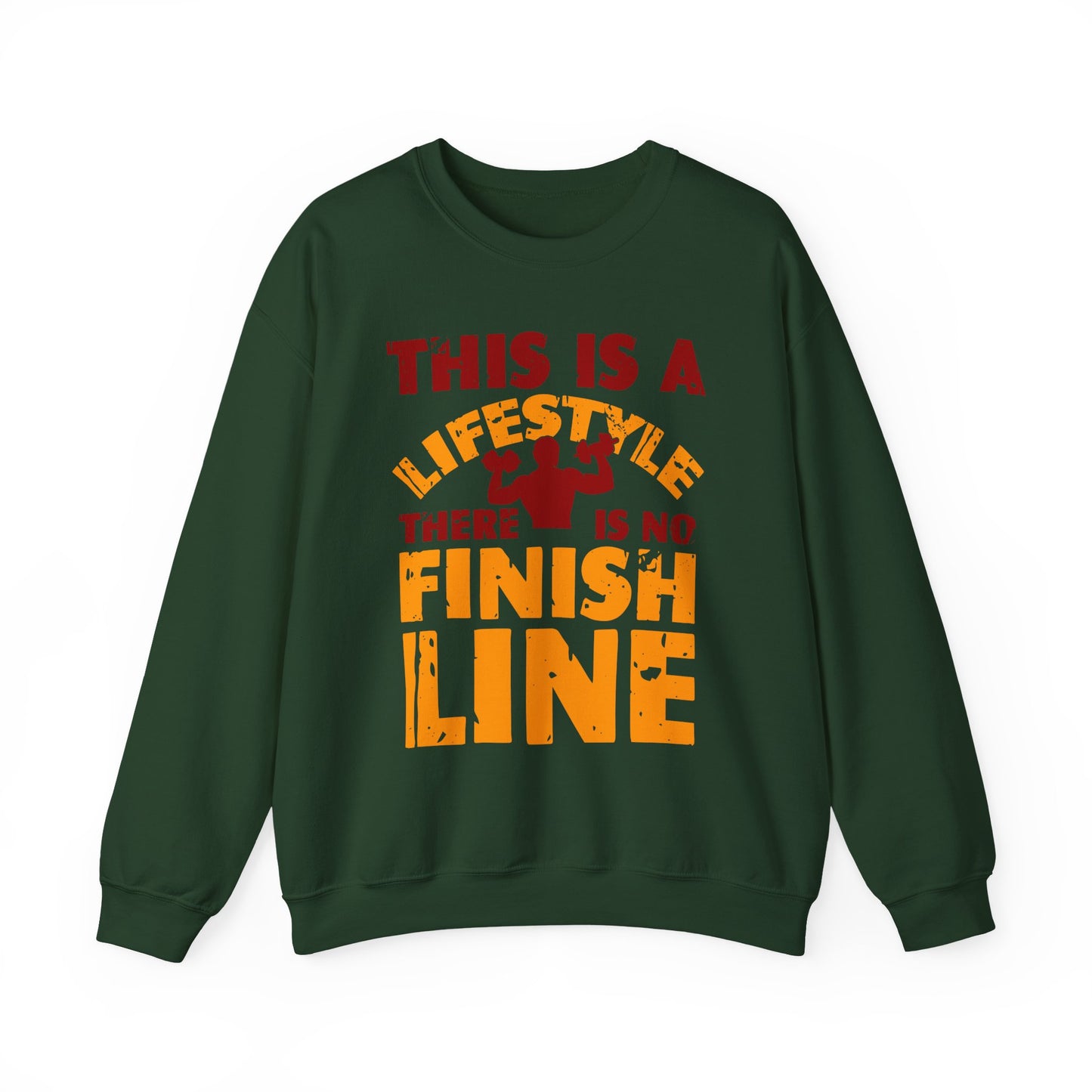 This Is A LifeStyle There Is No Finish Line Gym Crewneck Sweatshirt