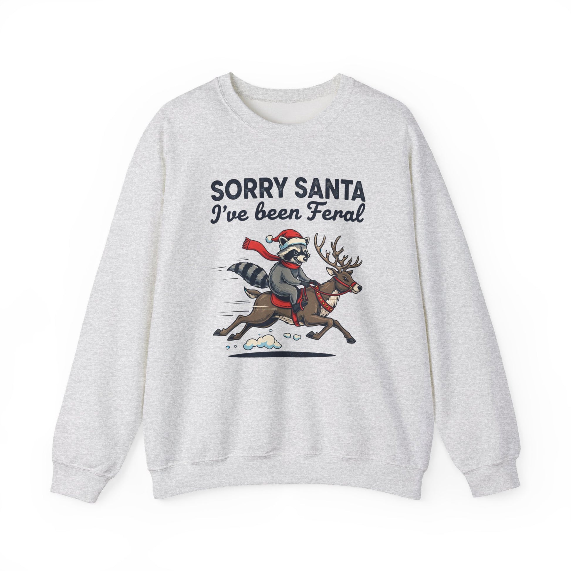 Sorry Santa I've Been Feral Christmas Crewneck Sweatshirt - Samberule