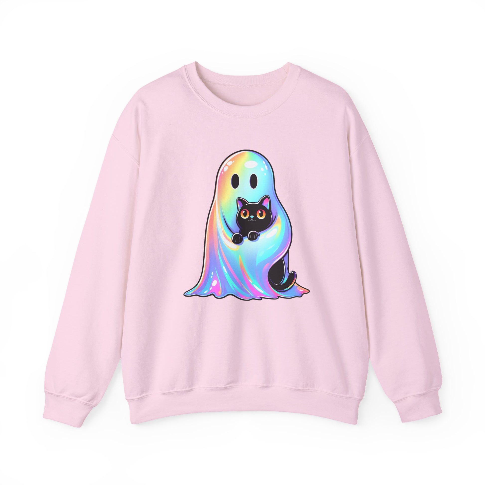 Ghost Cat Halloween Crewneck Sweatshirt - Samberule