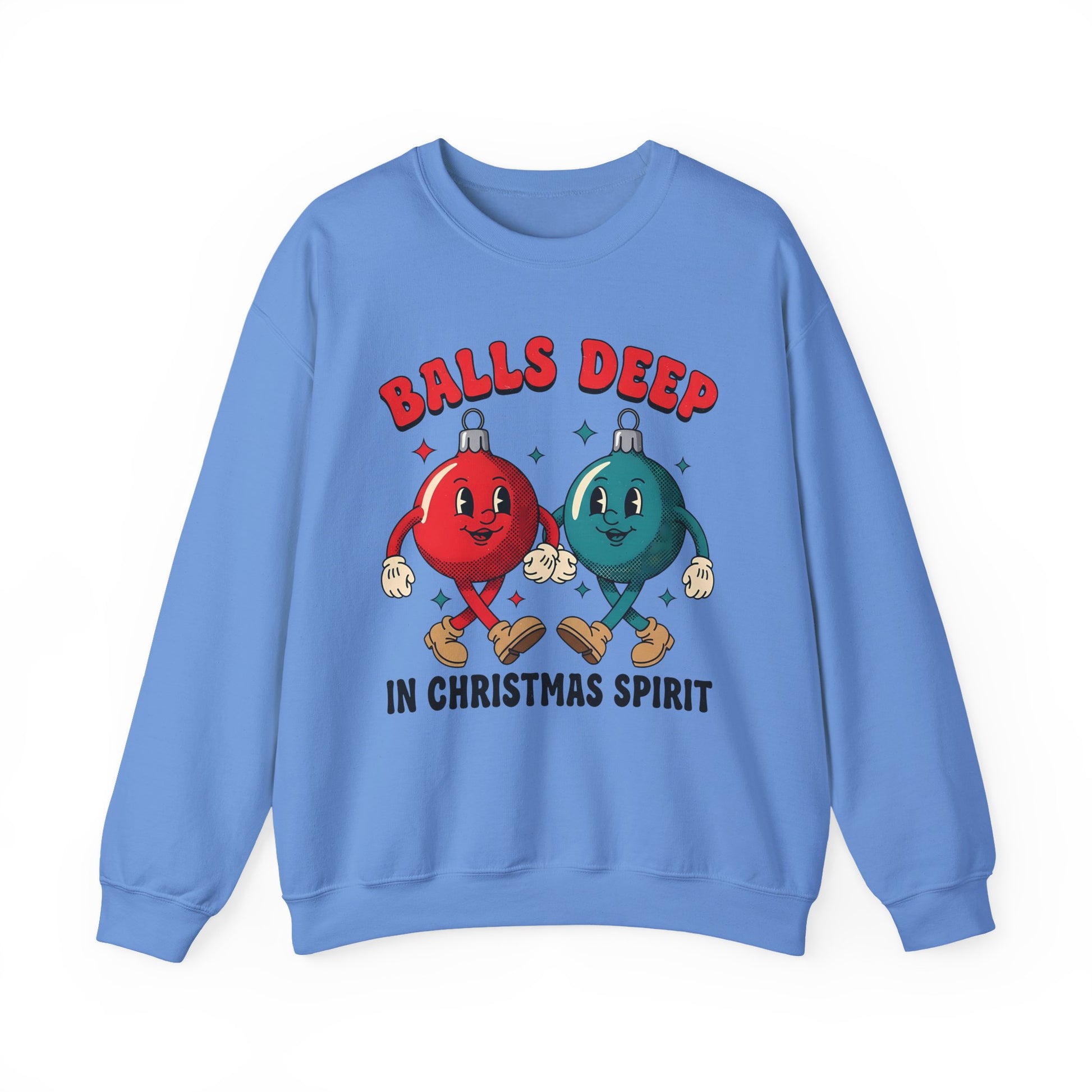 Balls Deep in Spirit Christmas Crewneck Sweatshirt - Samberule