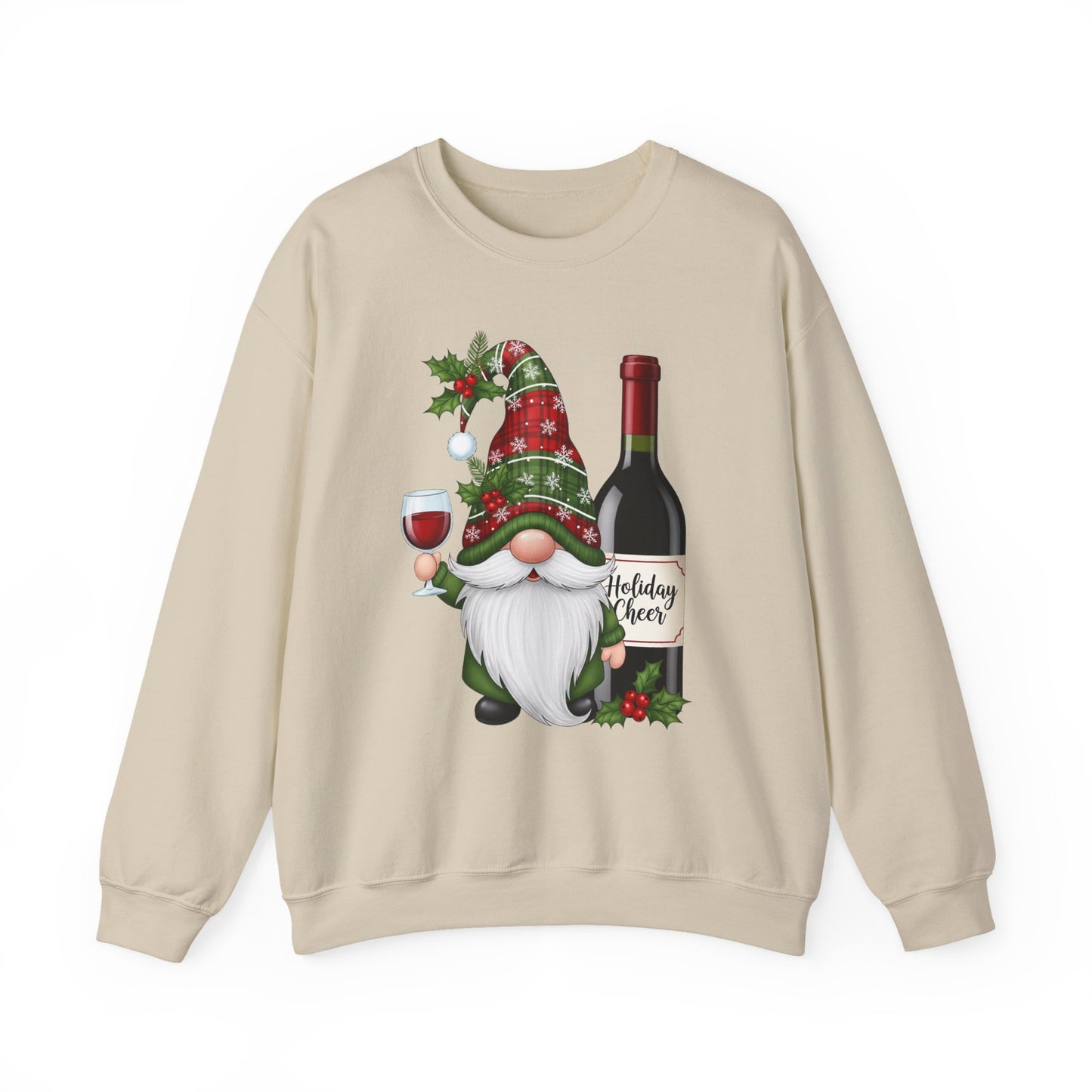 Holiday Gnome Cheer Christmas Crewneck Sweatshirt