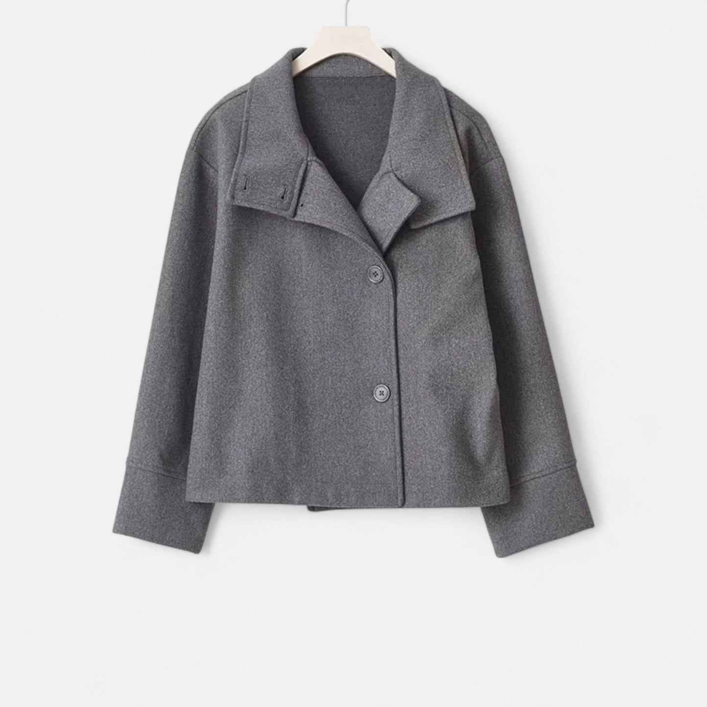 Women's Short Coat with Chic High Collar - Samberule