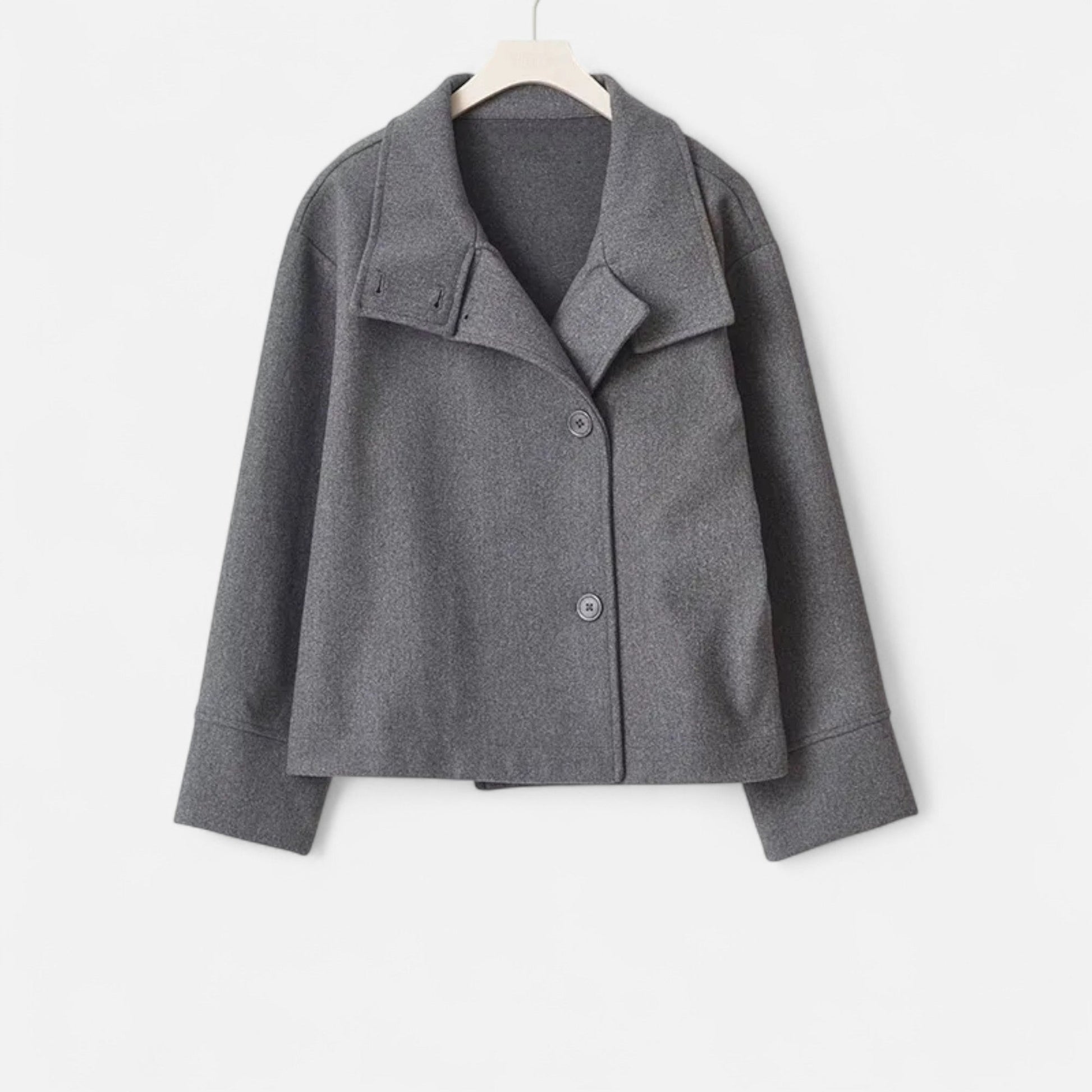 Women's Short Coat with Chic High Collar - Samberule
