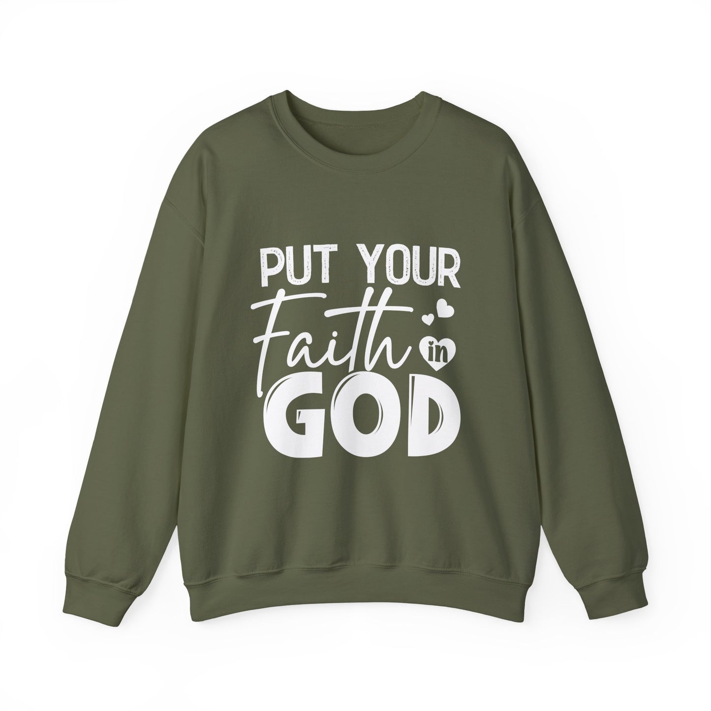 "Put Your Faith in God" Faith Crewneck Sweatshirt