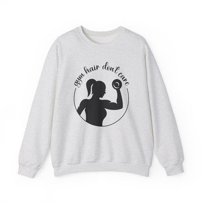 Gym Hair Don't Care Gym Crewneck Sweatshirt