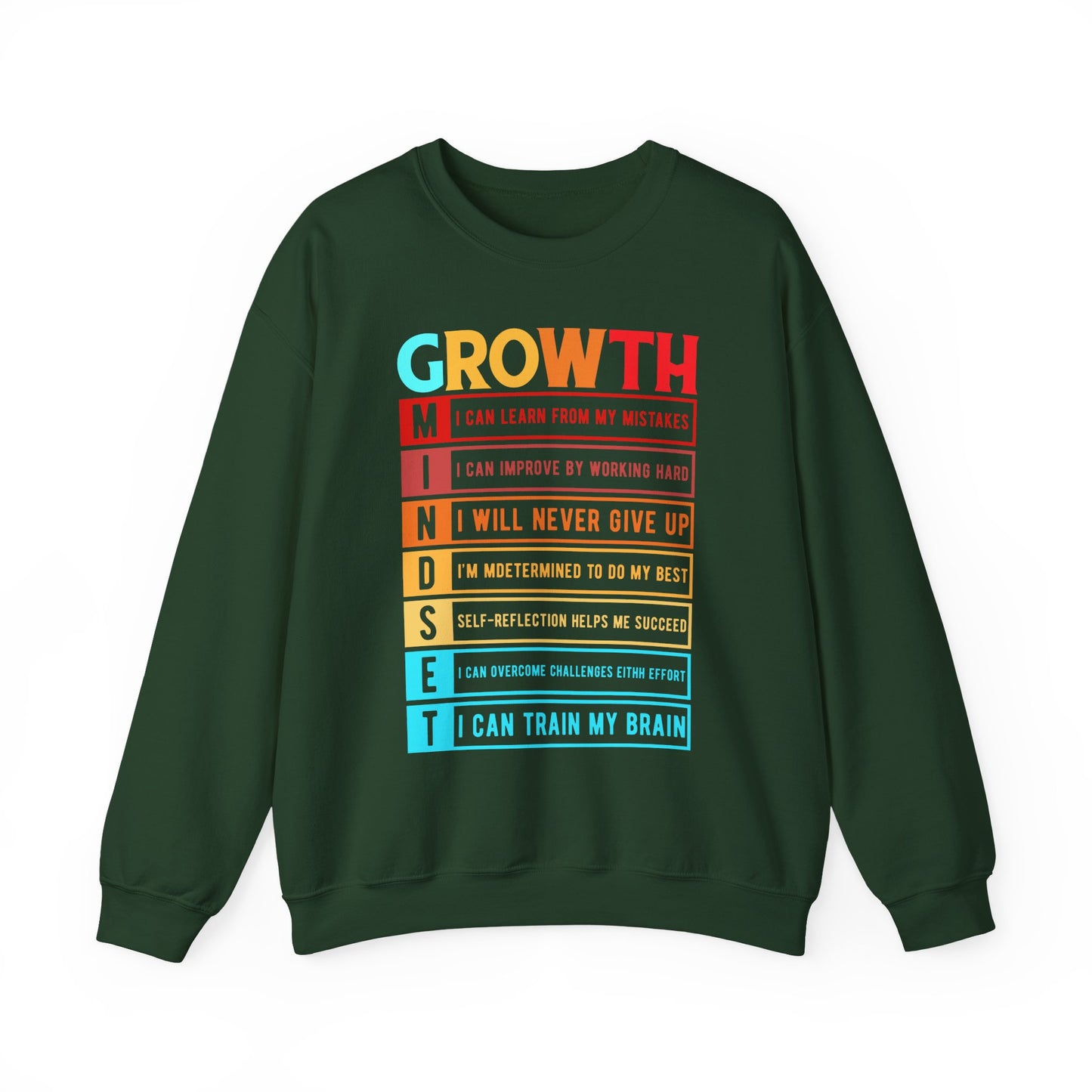Mindset Growth Motivational Crewneck Sweatshirt