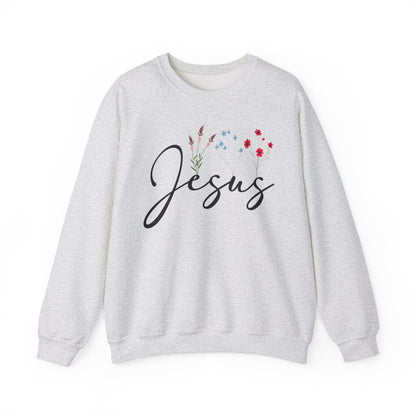 Jesus Floral Faith Crewneck Sweatshirt