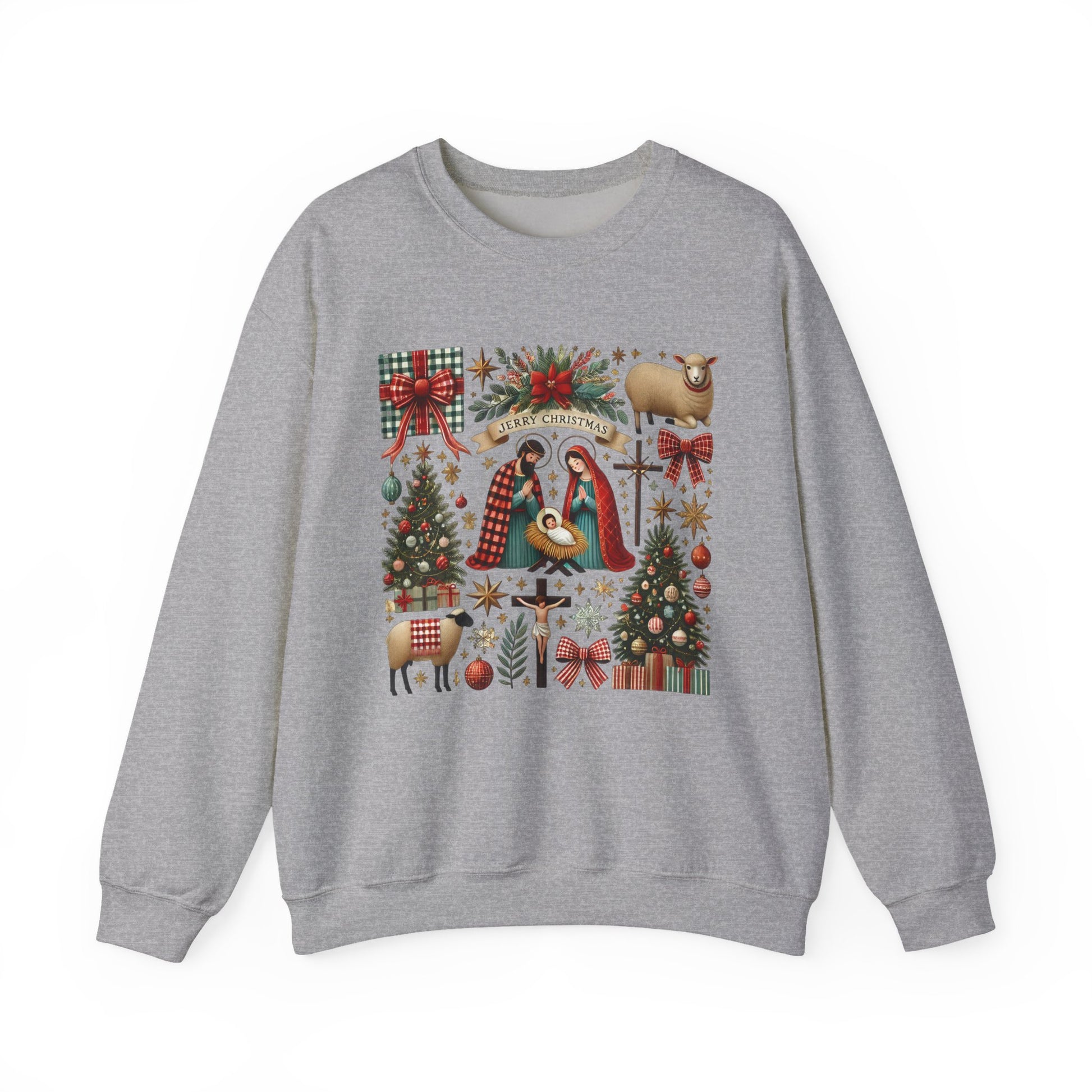 Coquette Jesus Christmas Crewneck Sweatshirt - Samberule
