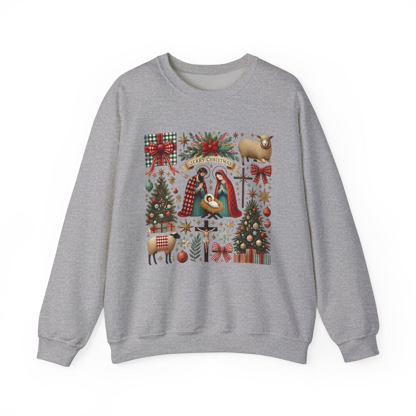 Coquette Jesus Christmas Crewneck Sweatshirt - Samberule