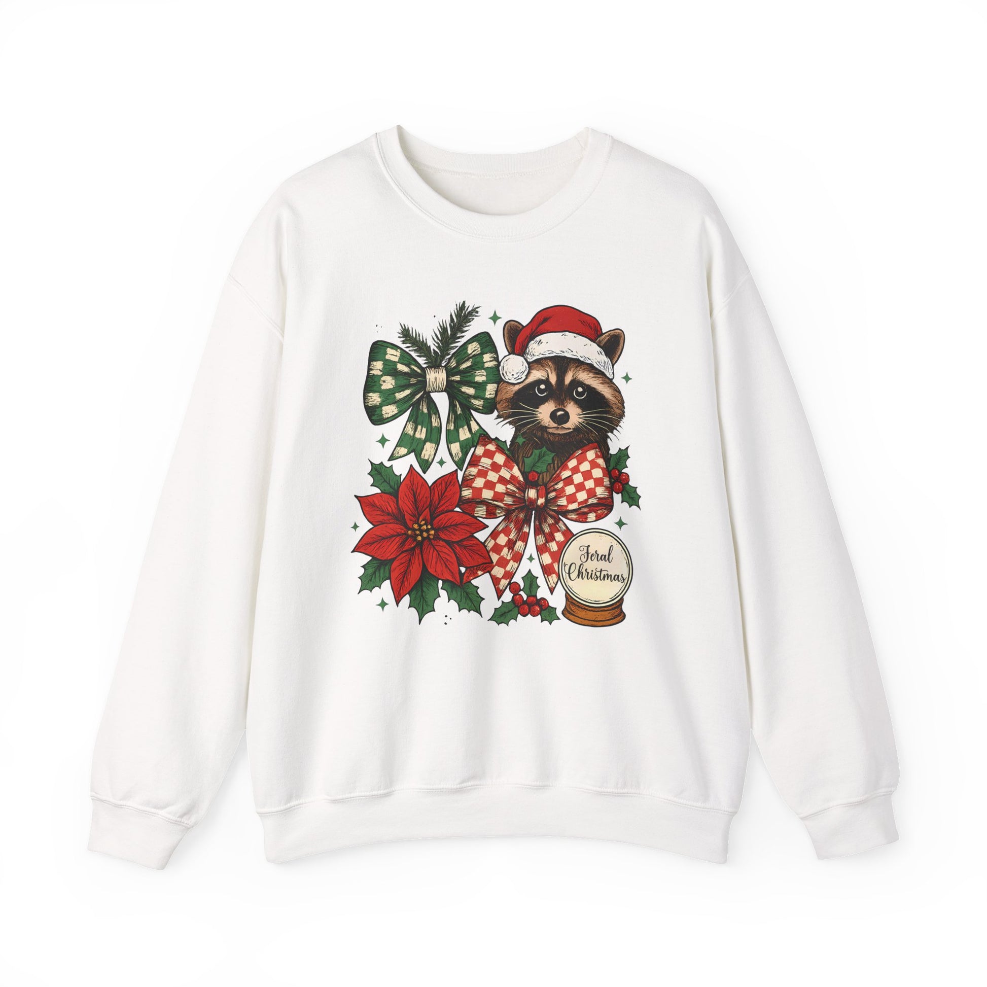 Festive Raccoon Christmas Crewneck Sweatshirt - Samberule