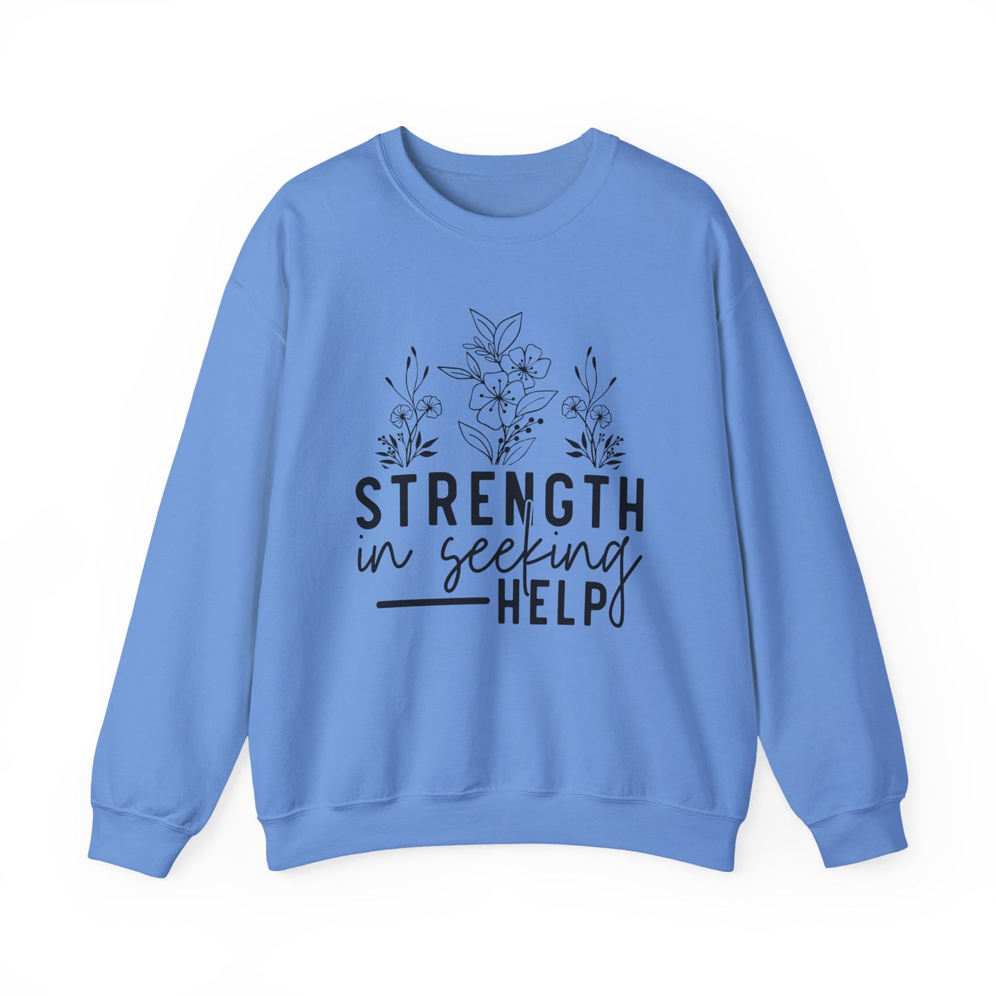 Floral Strength Mental Health Crewneck Sweatshirt