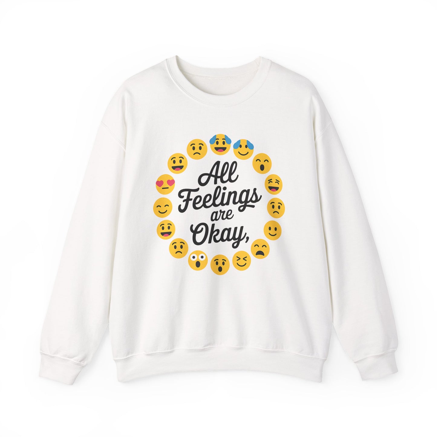 All Feelings Are Okay Mental Health Crewneck Sweatshirt