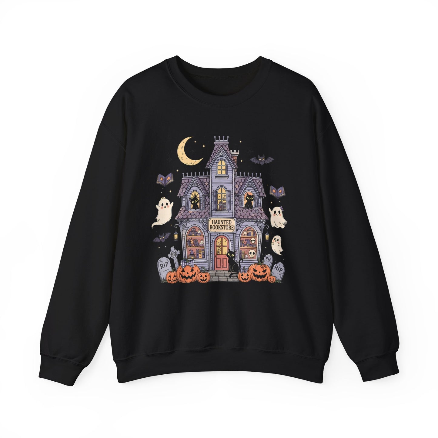 Haunted House Halloween Crewneck Sweatshirt - Samberule
