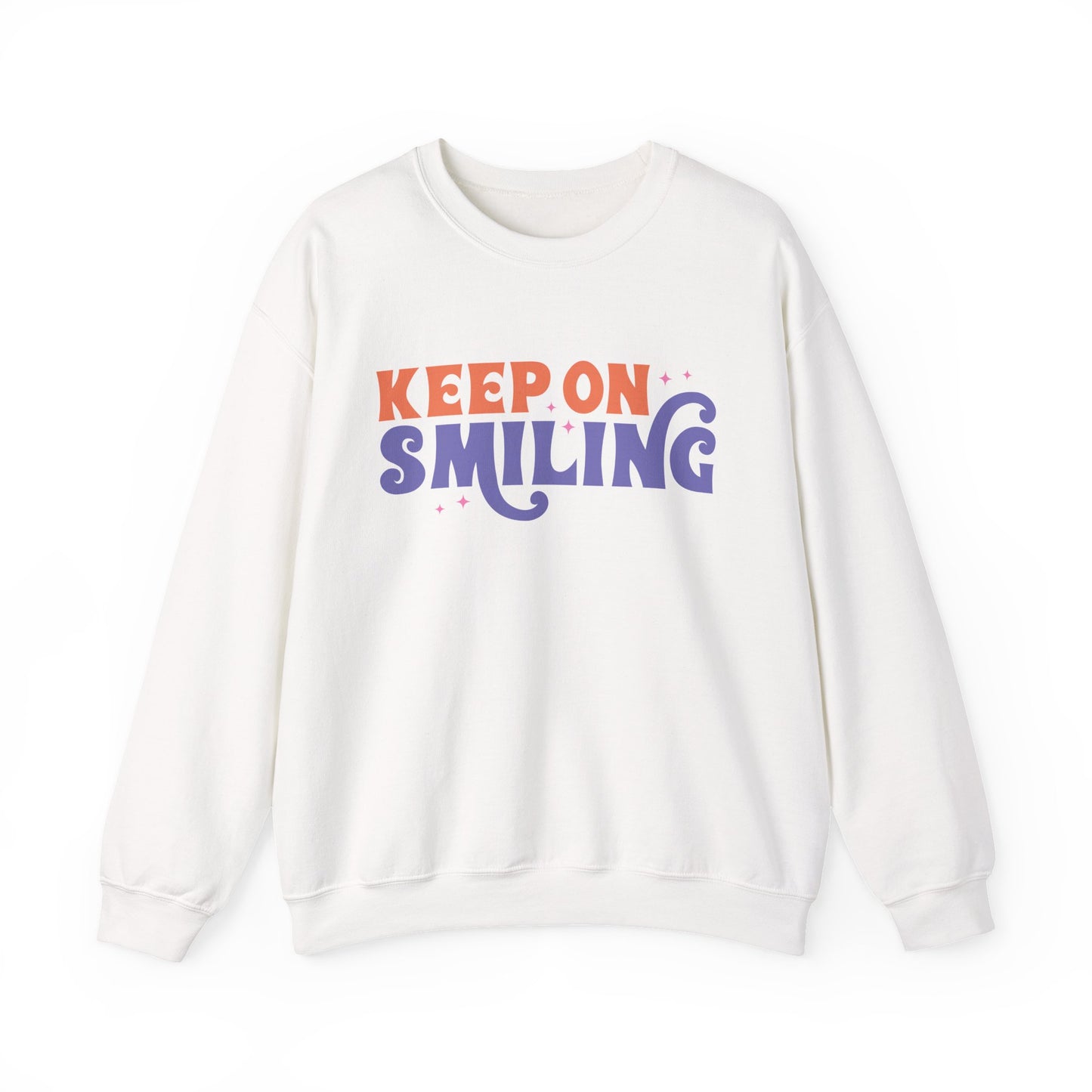 Keep On Smiling Motivational Crewneck Sweatshirt