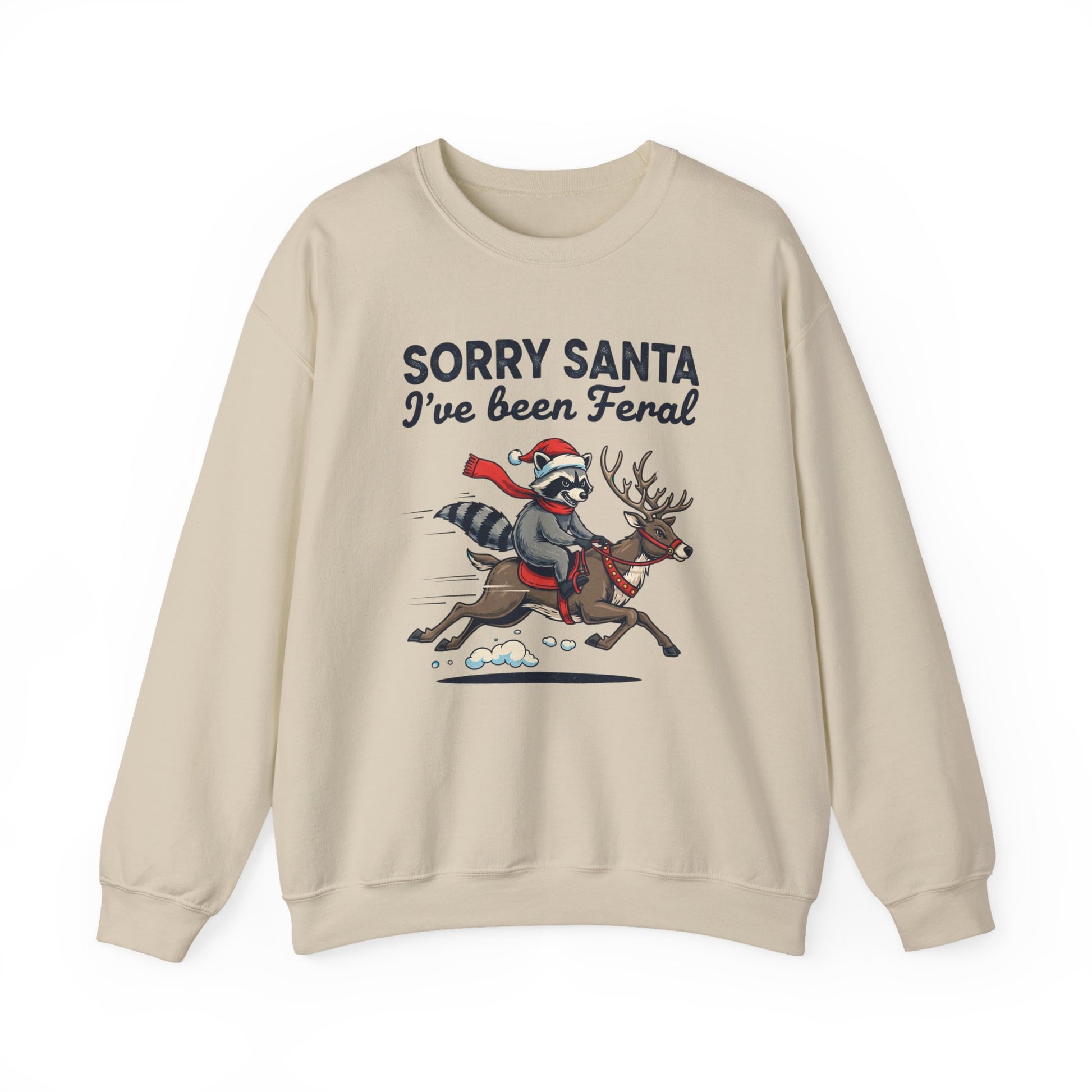 Sorry Santa I've Been Feral Christmas Crewneck Sweatshirt - Samberule
