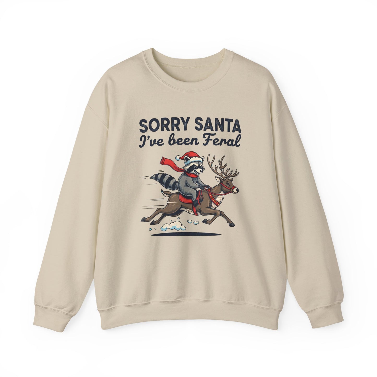 Sorry Santa I've Been Feral Christmas Crewneck Sweatshirt - Samberule