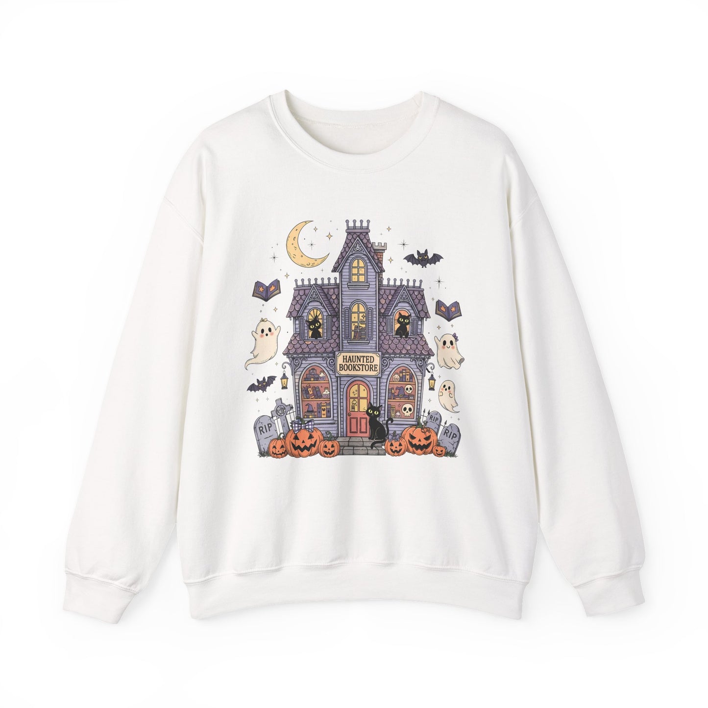 Haunted House Halloween Crewneck Sweatshirt - Samberule