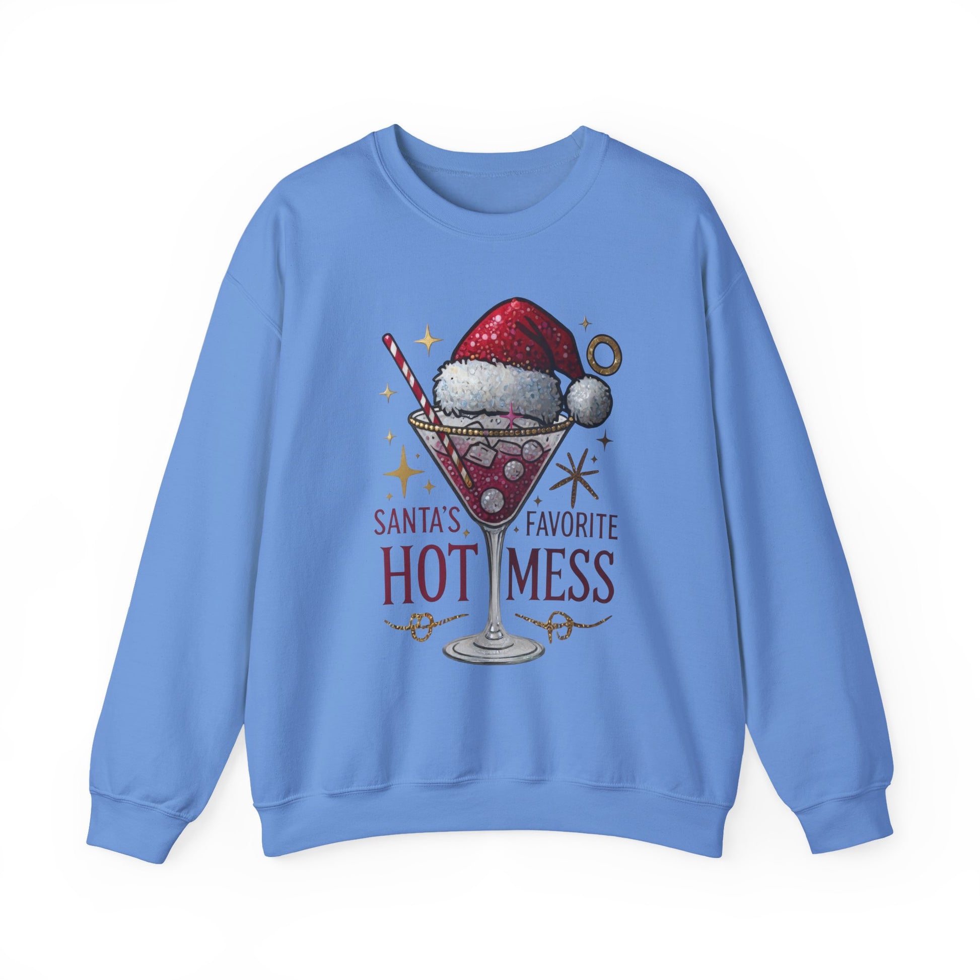 Santa's Favorite Hot Mess Christmas Crewneck Sweatshirt - Samberule