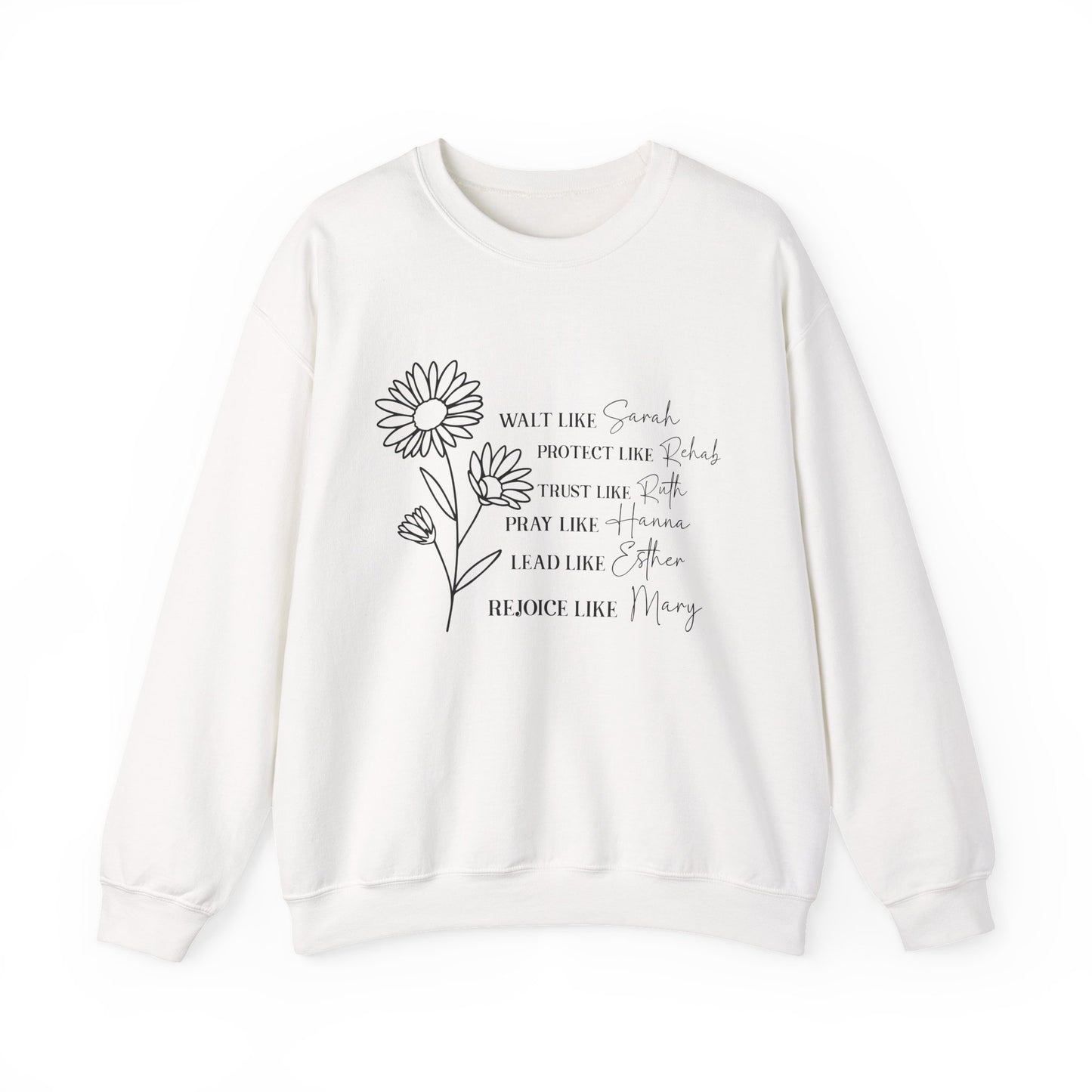 Floral Inspirational Motivational Crewneck Sweatshirt