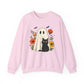 Cute Ghost Black Cat Halloween Crewneck Sweatshirt - Samberule