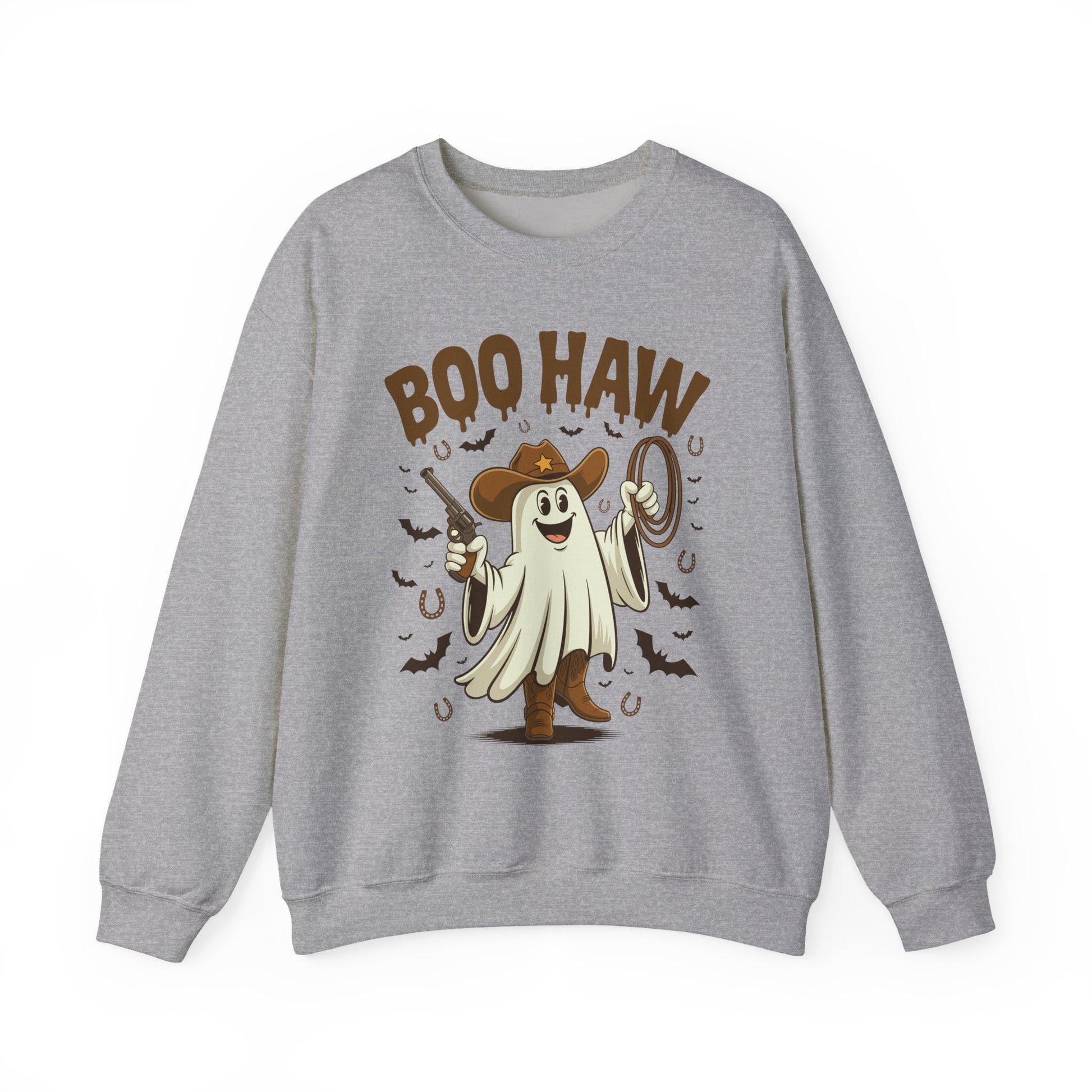 Boo Haw Ghost Halloween Crewneck Sweatshirt - Samberule