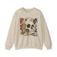 Floral Skull Tattoo Style Halloween Crewneck Sweatshirt - Samberule