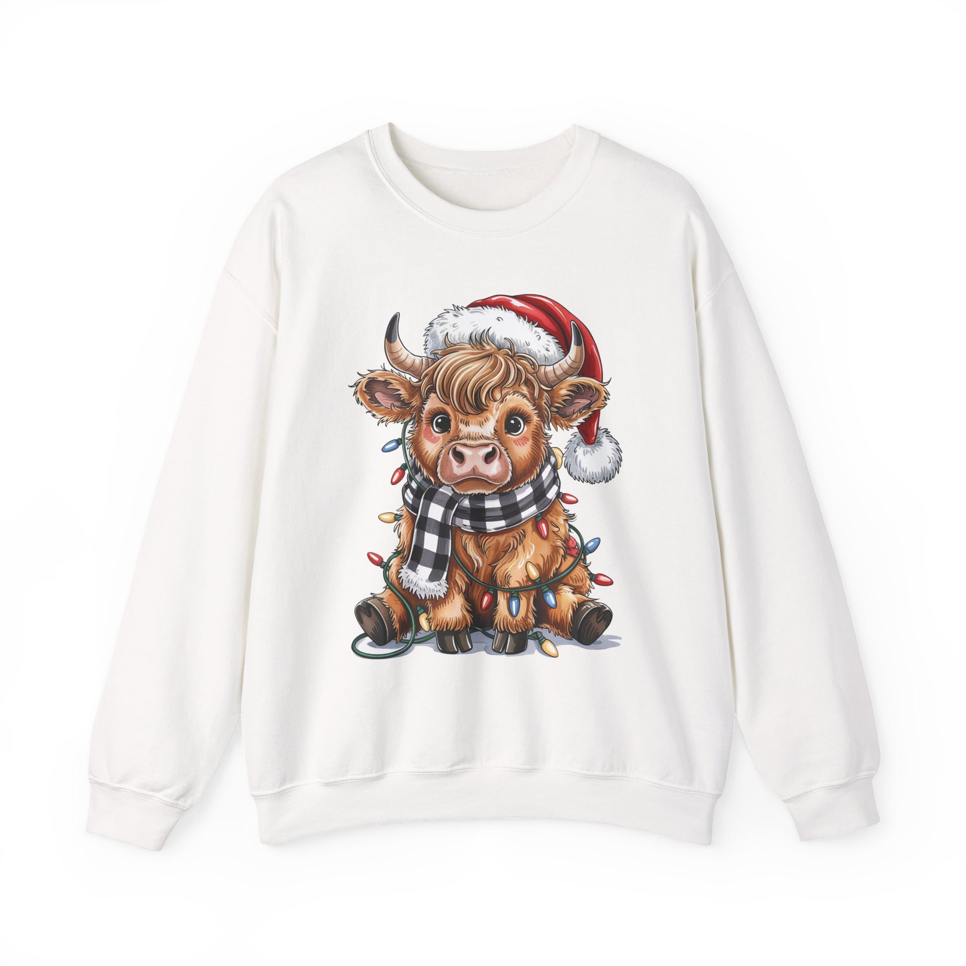 Festive Highland Cow Christmas Crewneck Sweatshirt - Samberule