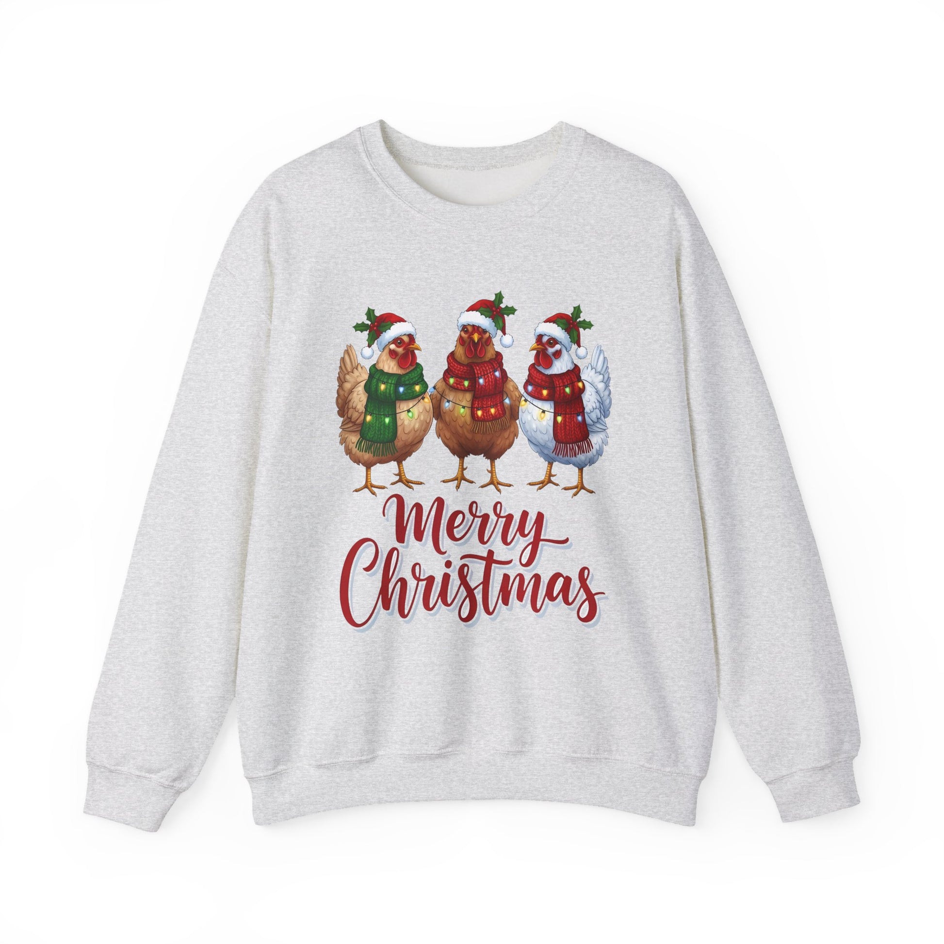Chickens Merry Christmas Crewneck Sweatshirt - Samberule