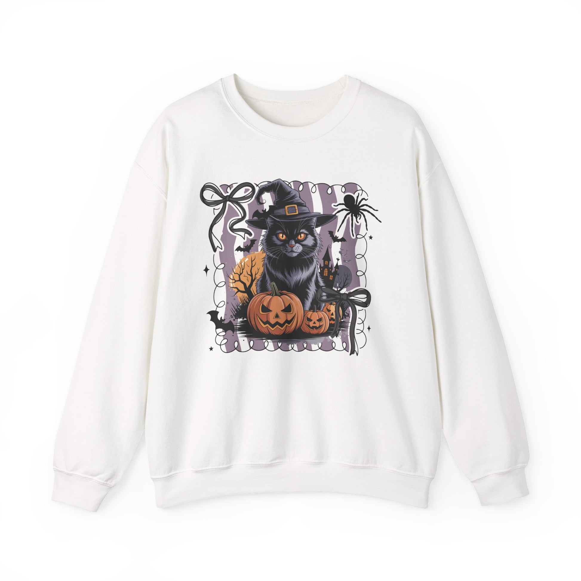Spooky Cat Halloween Crewneck Sweatshirt - Samberule
