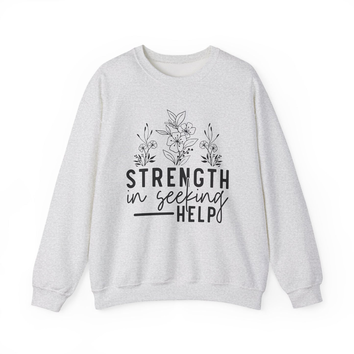 Floral Strength Mental Health Crewneck Sweatshirt